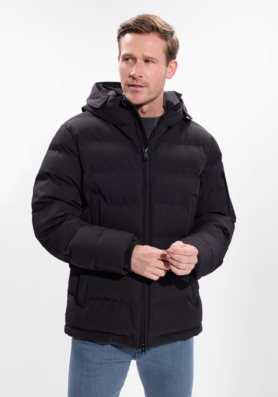 Schwarze AIRFORCE Wattierte Jack MITCHELL PARKA - large