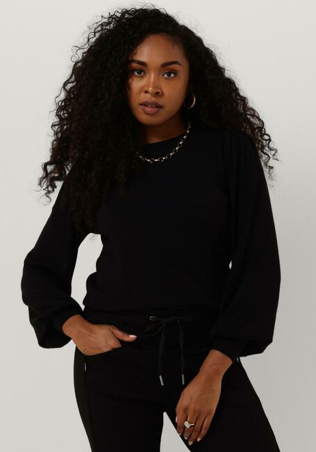 Schwarze SUMMUM Pullover PUFFY SLEEVE SWEATER BASIC KNIT (7S550) - large