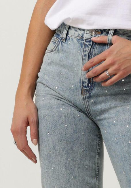 Hellblau COLOURFUL REBEL Straight leg jeans JONES RHINESTONES DENIM - large