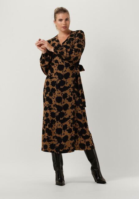 Braune MODSTRÖM Midikleid ALLISON PRINT DRESS - large