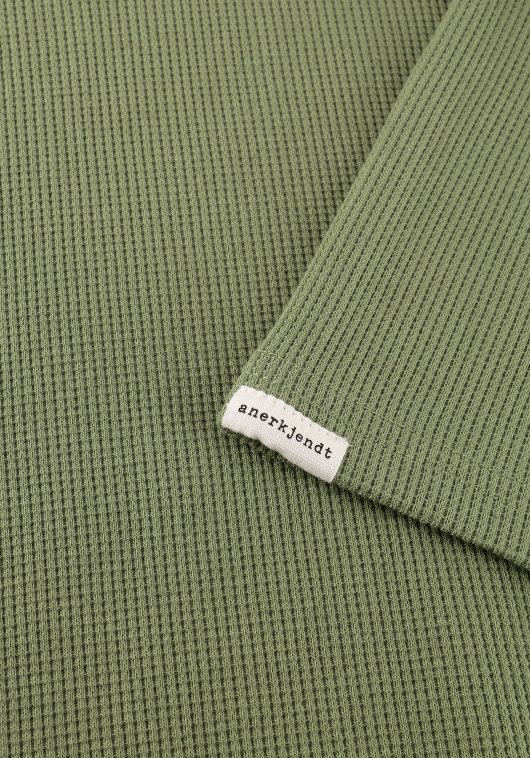 Gr&uuml;ne ANERKJENDT T-shirt AKKIKI S/S WAFFLE TEE - large