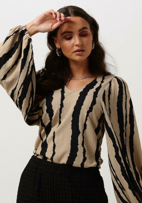 Beige MODSTRÖM Blusen HARLANDMD PRINT TOP - large