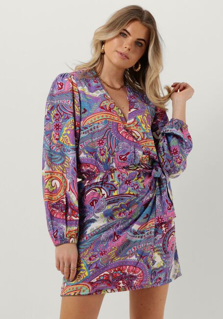 Mehrfarbige/Bunte ALIX THE LABEL Minikleid PAISLEY WRAP DRESS - large