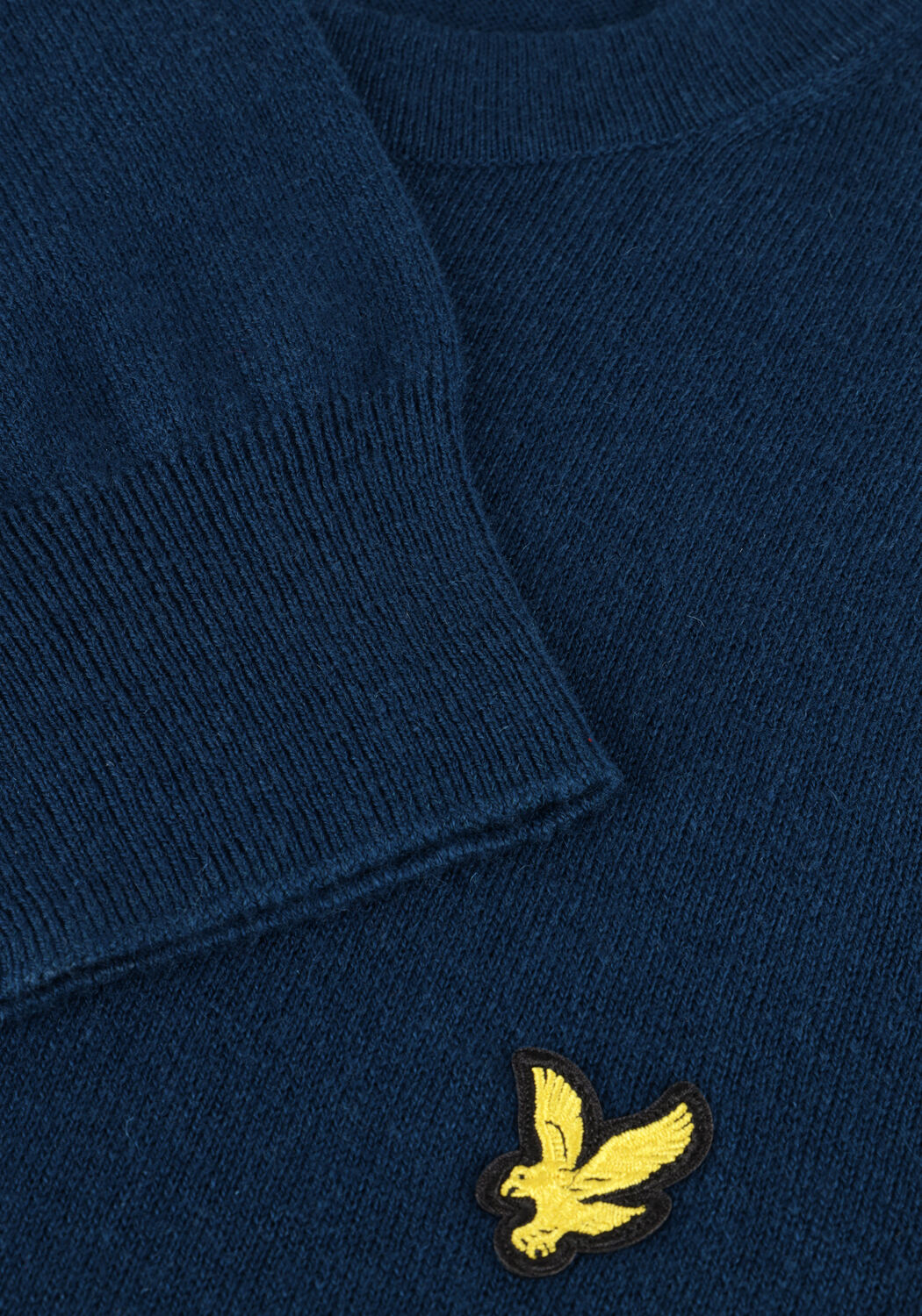 Blaue LYLE & SCOTT Pullover COTTON MERINO CREW NECK JUMPER - large