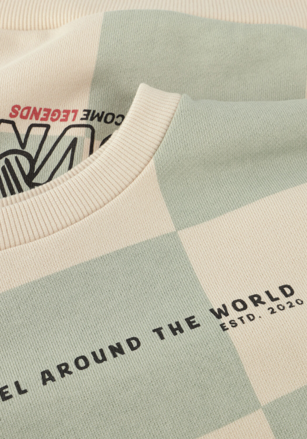 Mehrfarbige/Bunte DAILY7 Sweatshirt OVERSIZED SWEATER CHECK PRINT - large