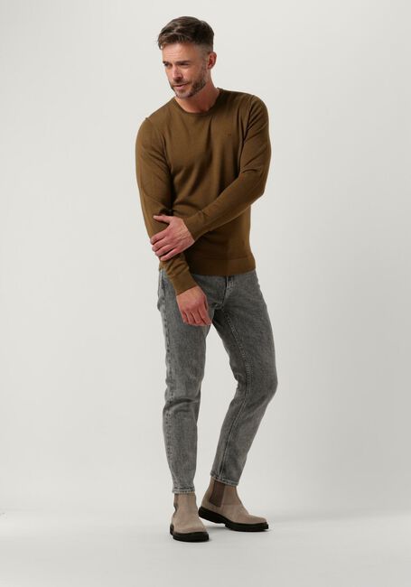 Olive CALVIN KLEIN Sweatshirt SUPERIOR WOOL CREW NECK SWEATER - large