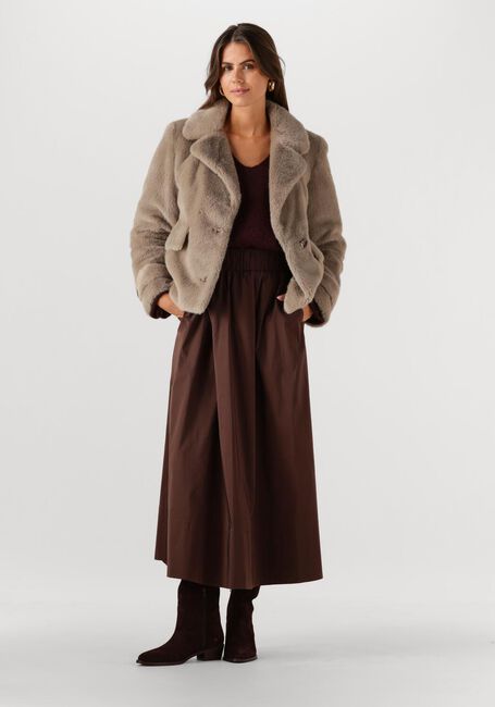 Braune BEAUMONT Fake-Fur-Jack ABBY SHORT COAT - large