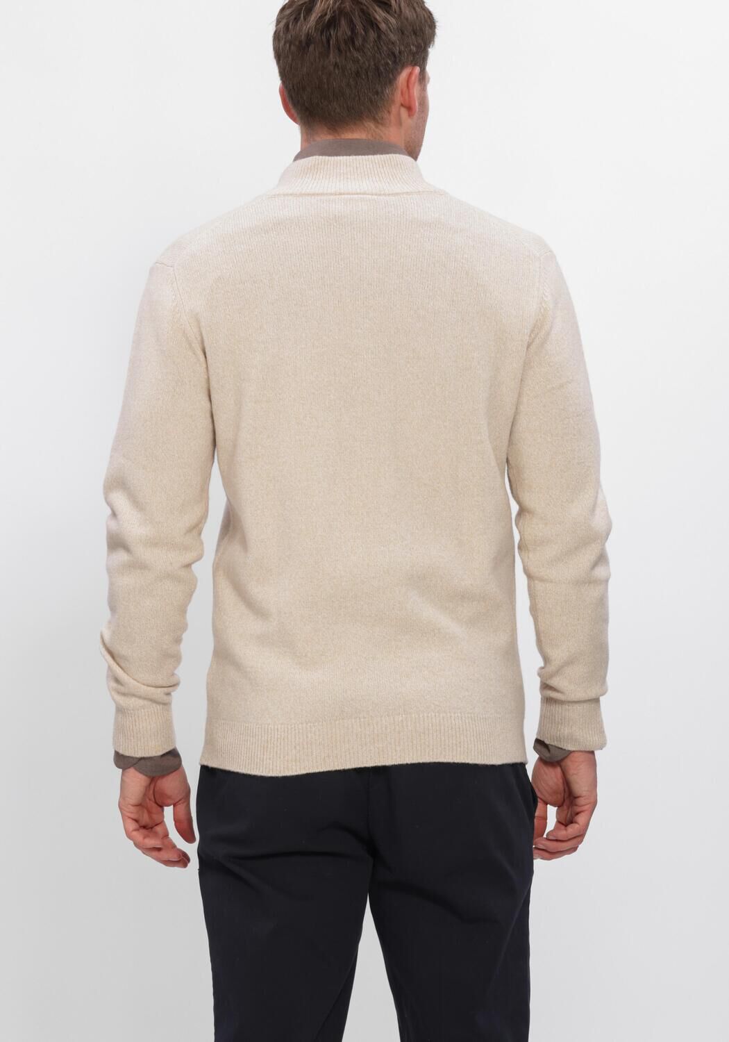 Beige PROFUOMO Pullover PULLOVER HALF ZIP - large