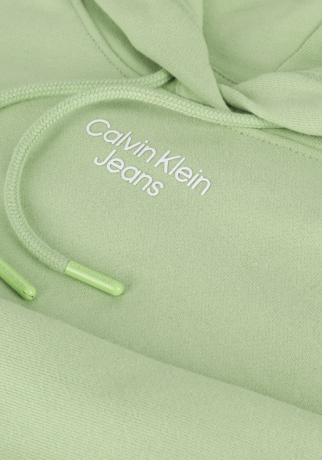 Gr&uuml;ne CALVIN KLEIN Sweatshirt STACKED LOGO HOODIE - large