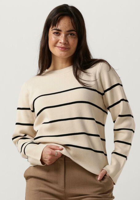 Beige SELECTED FEMME Pullover SLFLIVA LS KNIT O-NECK - large