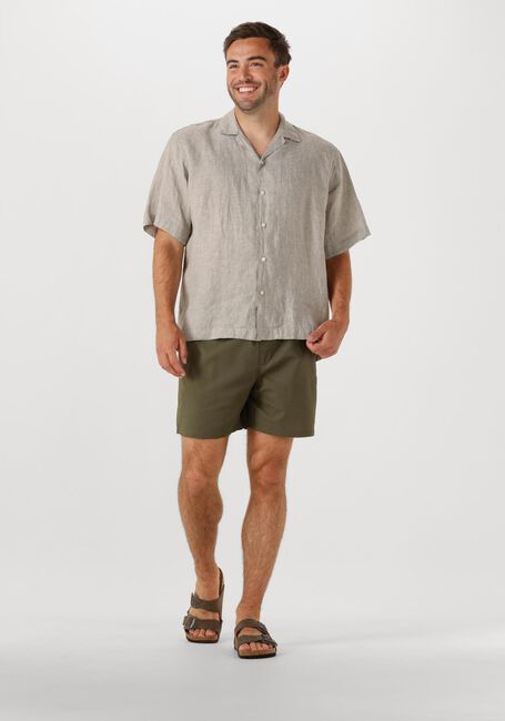 Olive SELECTED HOMME Badehosen SLHCOOPER-SEERSUCKER SWIMSHORTS - large
