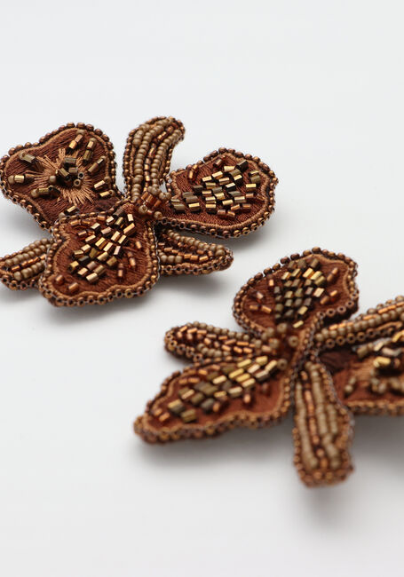 Bronzefarbig PAULIE POCKET Ohrringe STATEMENT FLOWER EARRINGS - large