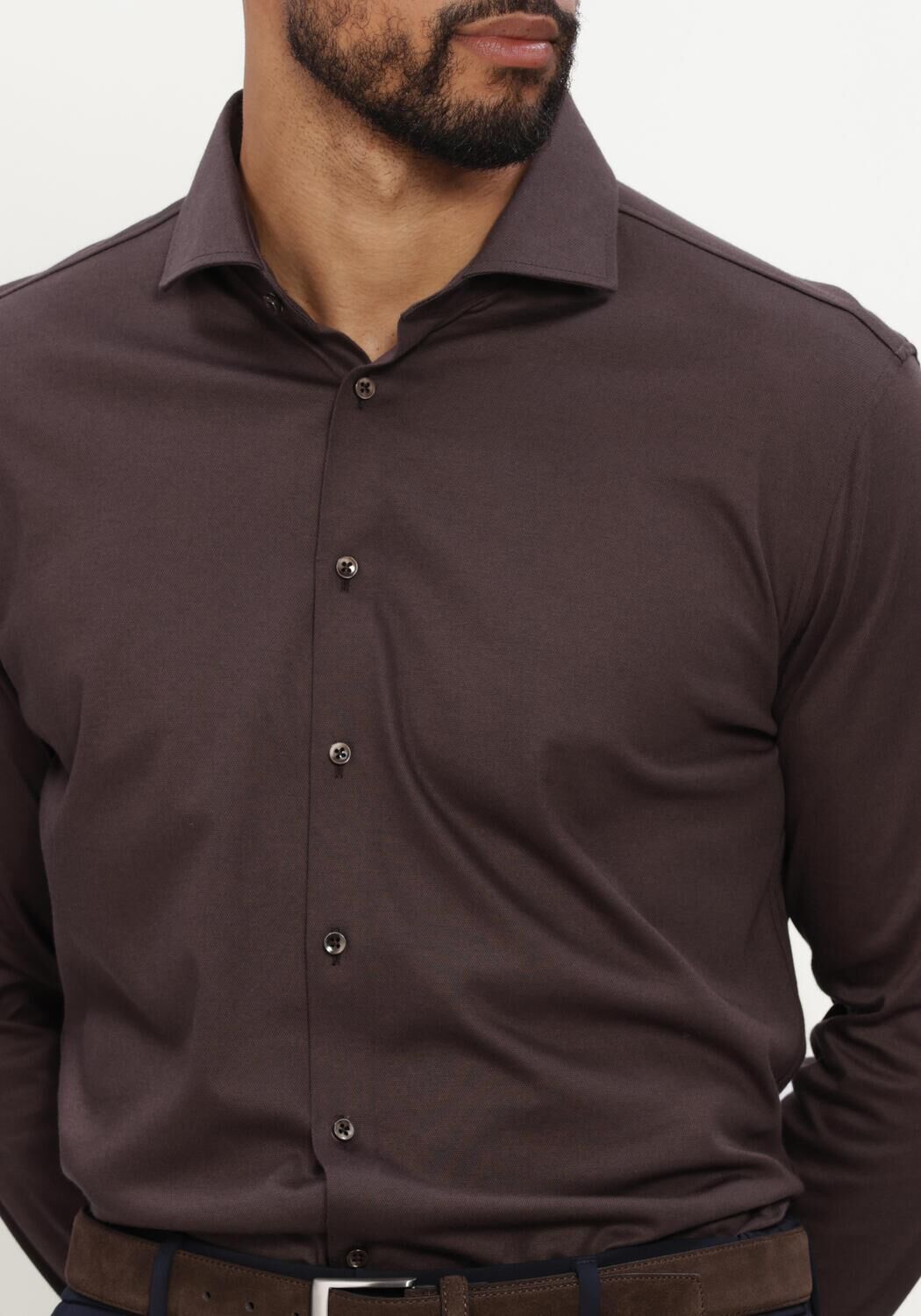 Braune DESOTO LUXURY Casual-Oberhemd LUXURY HAI 1/1 - large