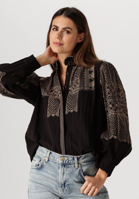 Schwarze ANTIK BATIK Blusen SVETLANA BLOUSE - large
