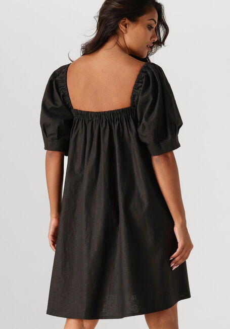 Schwarze GESTUZ Minikleid ELARAHGZ LINEN SHORT DRESS - large