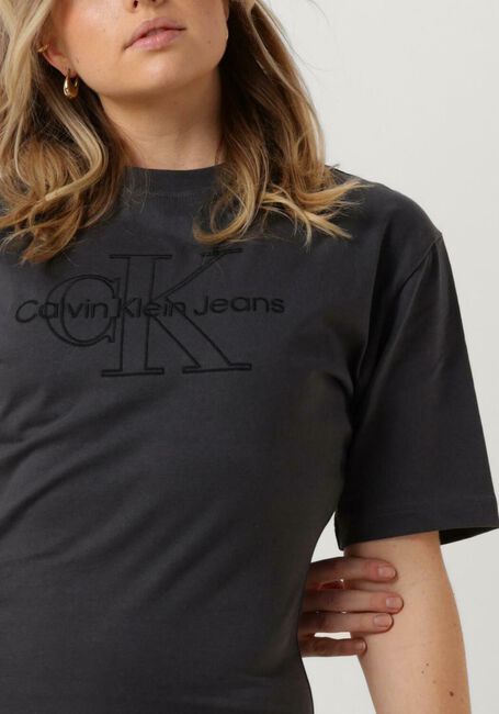 Graue CALVIN KLEIN Minikleid EMBROIDERED MONOLOGO TEE DRESS - large