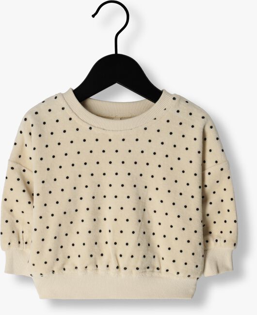 Beige QUINCY MAE Pullover VELOOUR RELAXED SWEATSHIRT - large