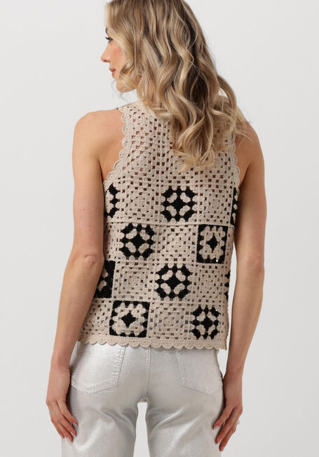Sand OBJECT Top OBJFADIA RE S/L KNIT TOP - large