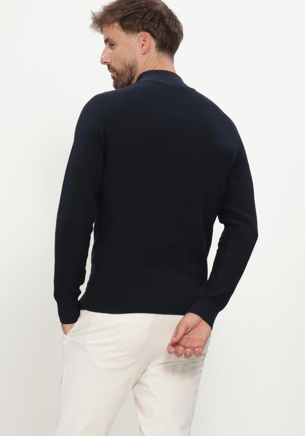 Dunkelblau GENTILUOMO Pullover TURTLE ZIP LS - large