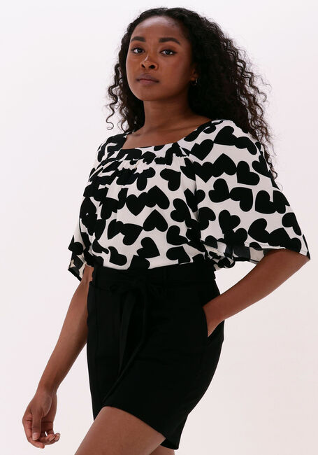 Schwarze JANSEN AMSTERDAM Blusen TOP SQUARE NECK - large