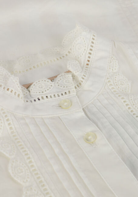 Nicht-gerade weiss SCOTCH & SODA Blusen LONG-SLEEVED BRODERIE ANGLAISE DETAIL SHIRT - large