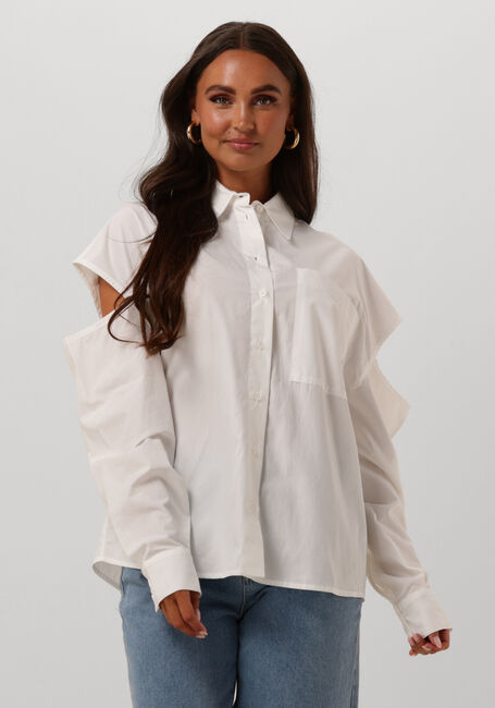 Weiße ALIX THE LABEL Blusen LADIES WOVEN CUT OUT POPLIN BLOUSE - large