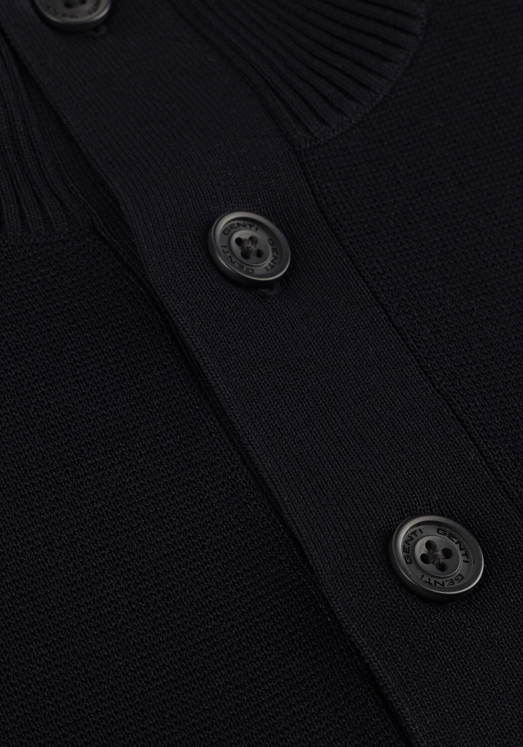 Dunkelblau GENTI Pullover TURTLE 3 BUTTON LS - large