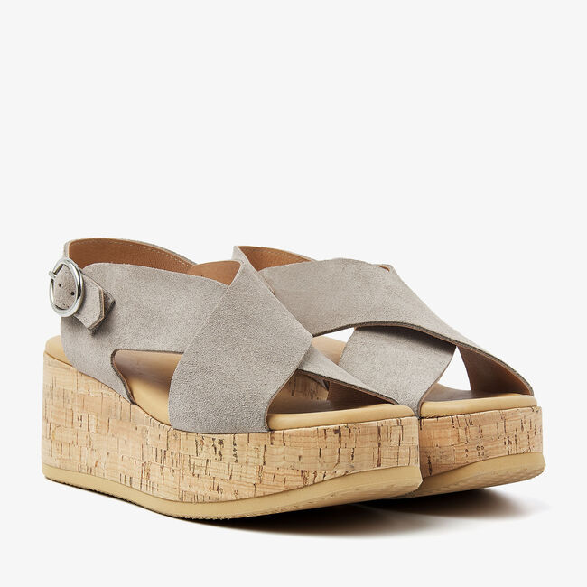 Beige VIA VAI Flache Sandalen SISSEL RAISE - large