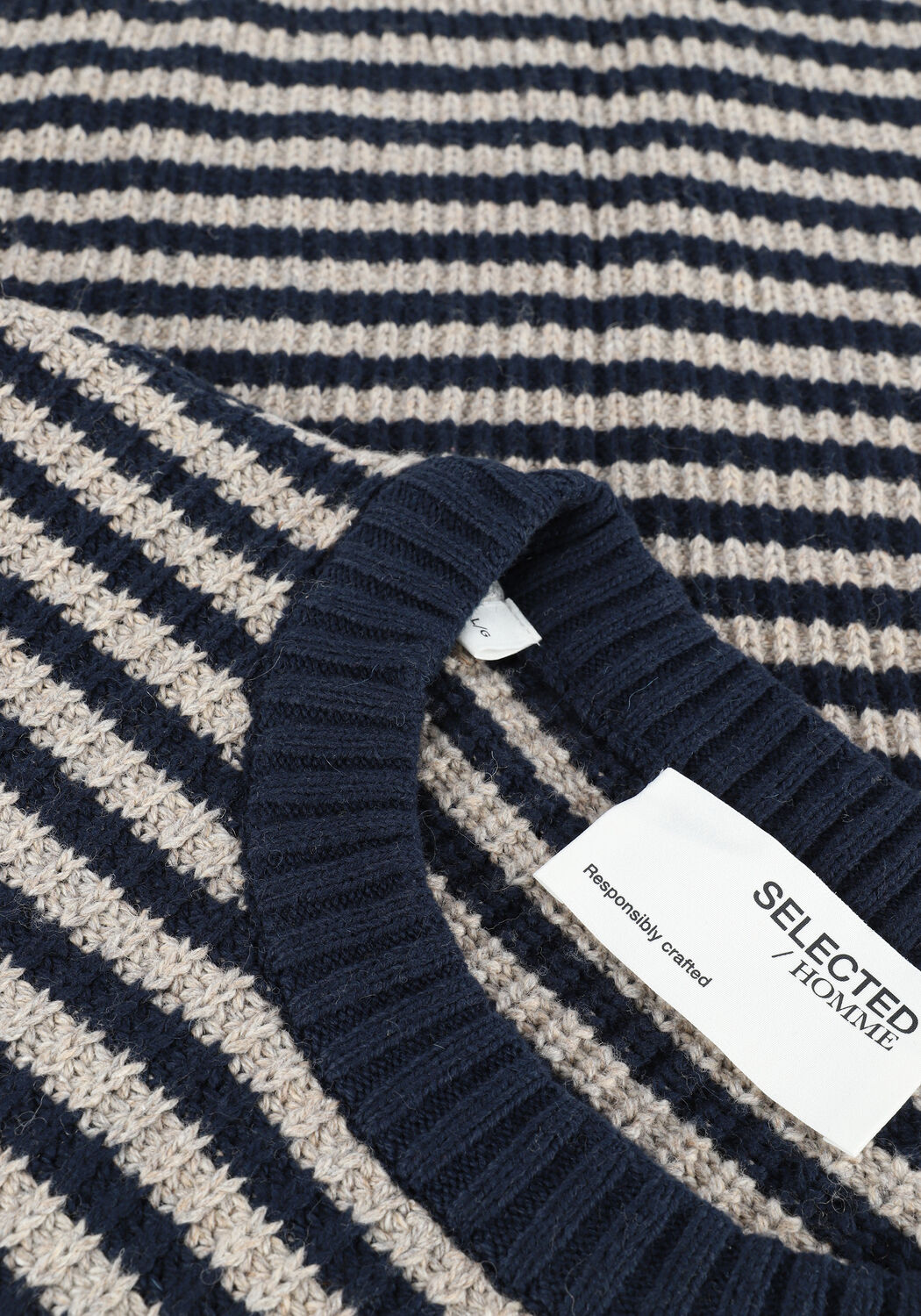 Dunkelblau SELECTED MEN Pullover SLHDAVIS LS KNIT CREW NECK U - large