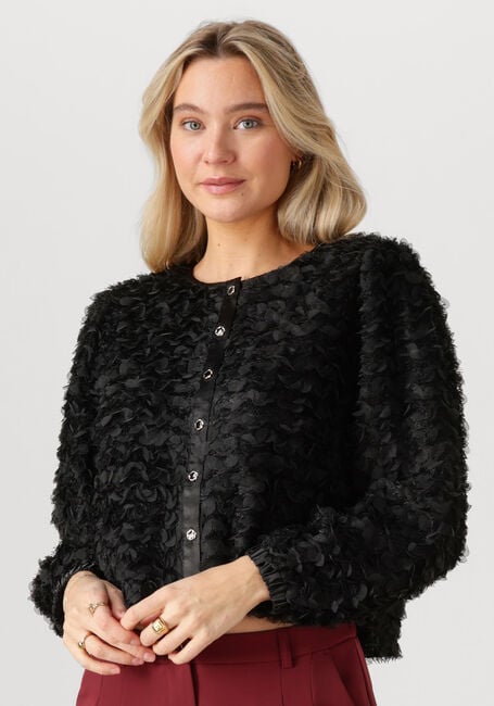Schwarze SUMMUM Blazers JACKET 3D FLOWERFLUFFY - large