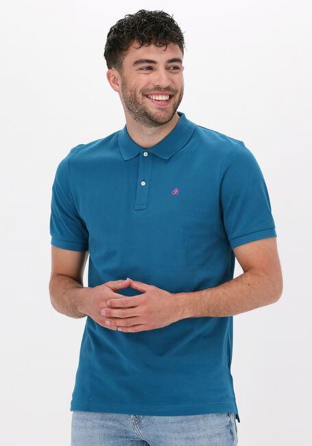 Blaue SCOTCH & SODA Polo-Shirt CLASSIC PIQUE POLO IN ORGANIC COTTON - large
