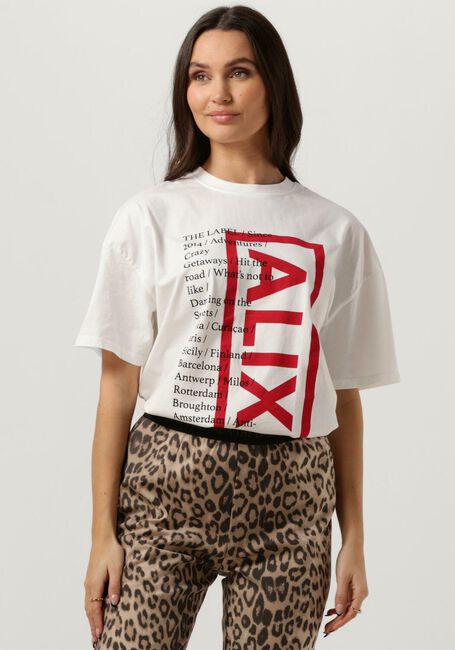 Weiße ALIX THE LABEL T-shirt LADIES KNITTED ON TOUR T-SHIRT - large