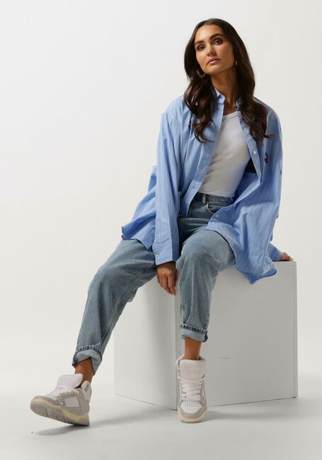 Blaue TOMMY JEANS Blusen TJW SUPER OVERSIZED STRIPE SHIRT - large