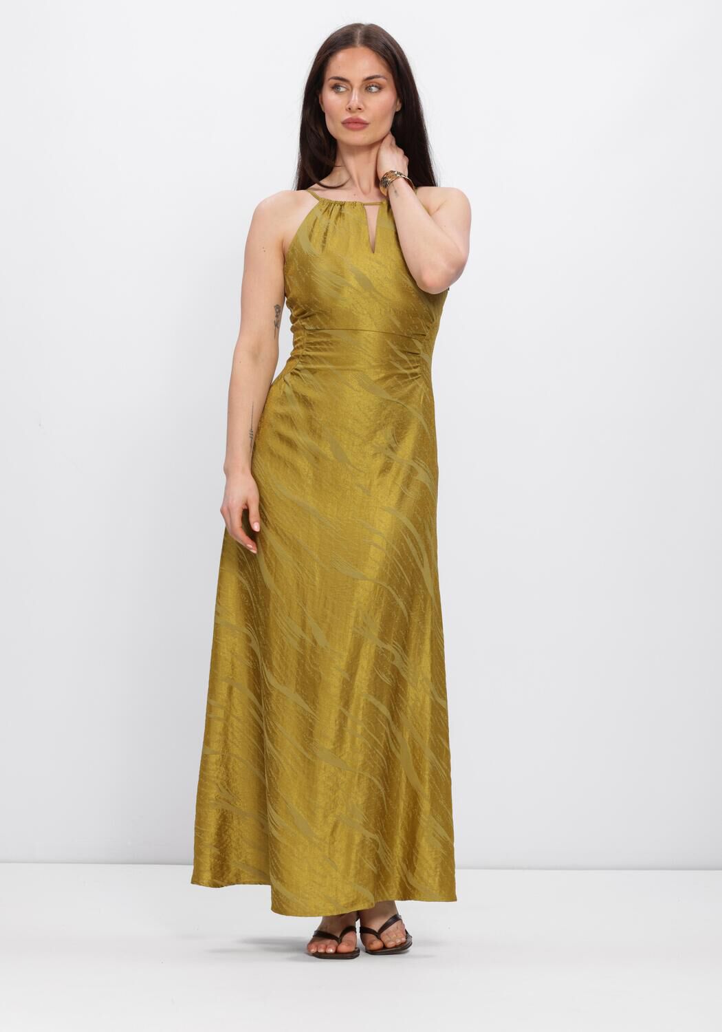 Gelbe Y.A.S. Maxikleid YASWIMMA LONG HALTERNECK - large