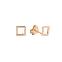 Goldfarbene ATLITW STUDIO Ohrringe PARADE EARRINGS OPEN SQUARE - medium