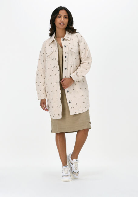 Beige OBJECT Jeansjacke JAYLA TWILL LONG SHIRT - large