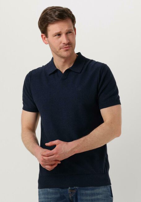 Dunkelblau DSTREZZED Polo-Shirt POLO S/S MELANGE SLUB - large