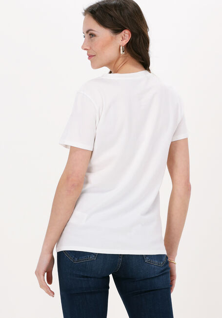 Weiße GUESS T-shirt EMBLEM LOGO EASY FIT - large
