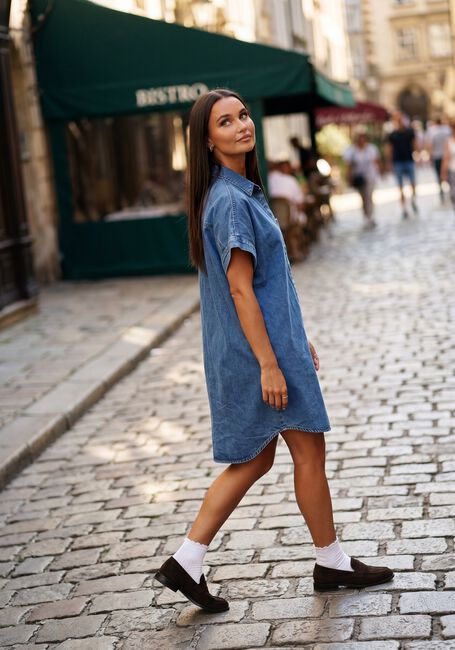 Blaue BY-BAR Minikleid HELLA DENIM DRESS - large