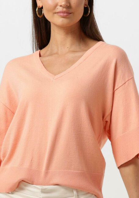Hell-Pink MSCH COPENHAGEN Top MSCHESLINA RACHELLE 2/4 V NECK PULLOVER - large
