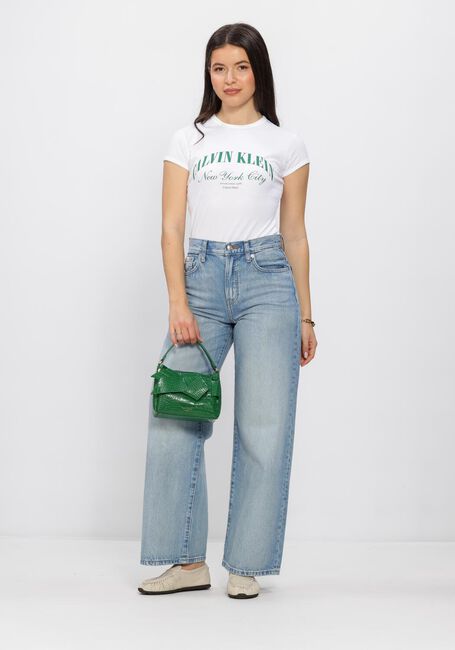 Wei&szlig;e CALVIN KLEIN T-shirt SS GRAPHIC LOGO BABY TEE - large