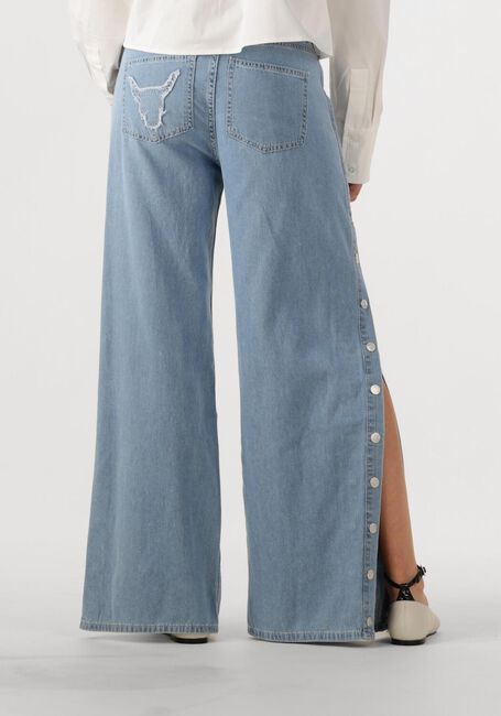 Hellblau ALIX THE LABEL Straight leg jeans LADIES WOVEN CHAMBRAY DENIM PANTS - large