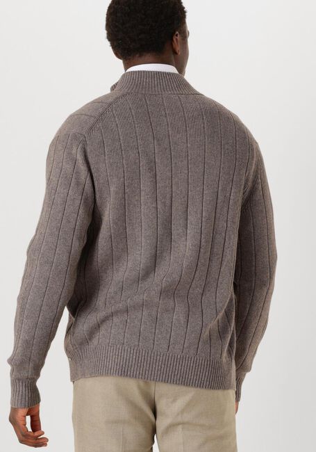 Braune GENTILUOMO Pullover TURTLE BUTTON+ZIP LS - large