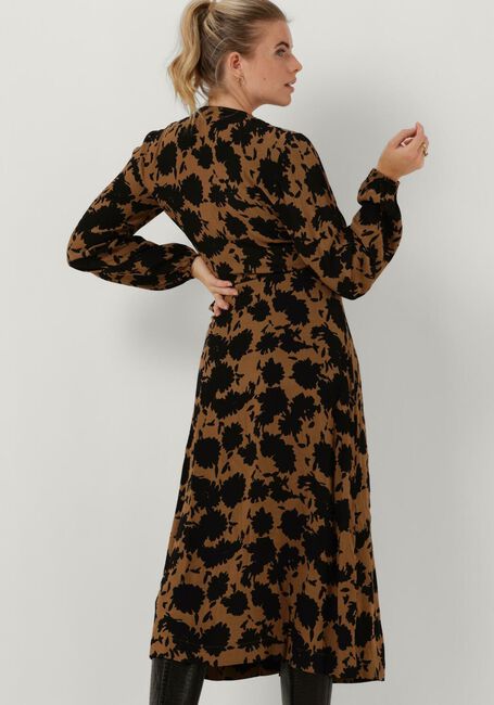 Braune MODSTRÖM Midikleid ALLISON PRINT DRESS - large