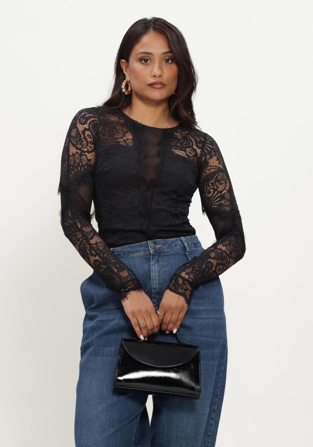 Schwarze EST'SEVEN Top FAE BODY - large