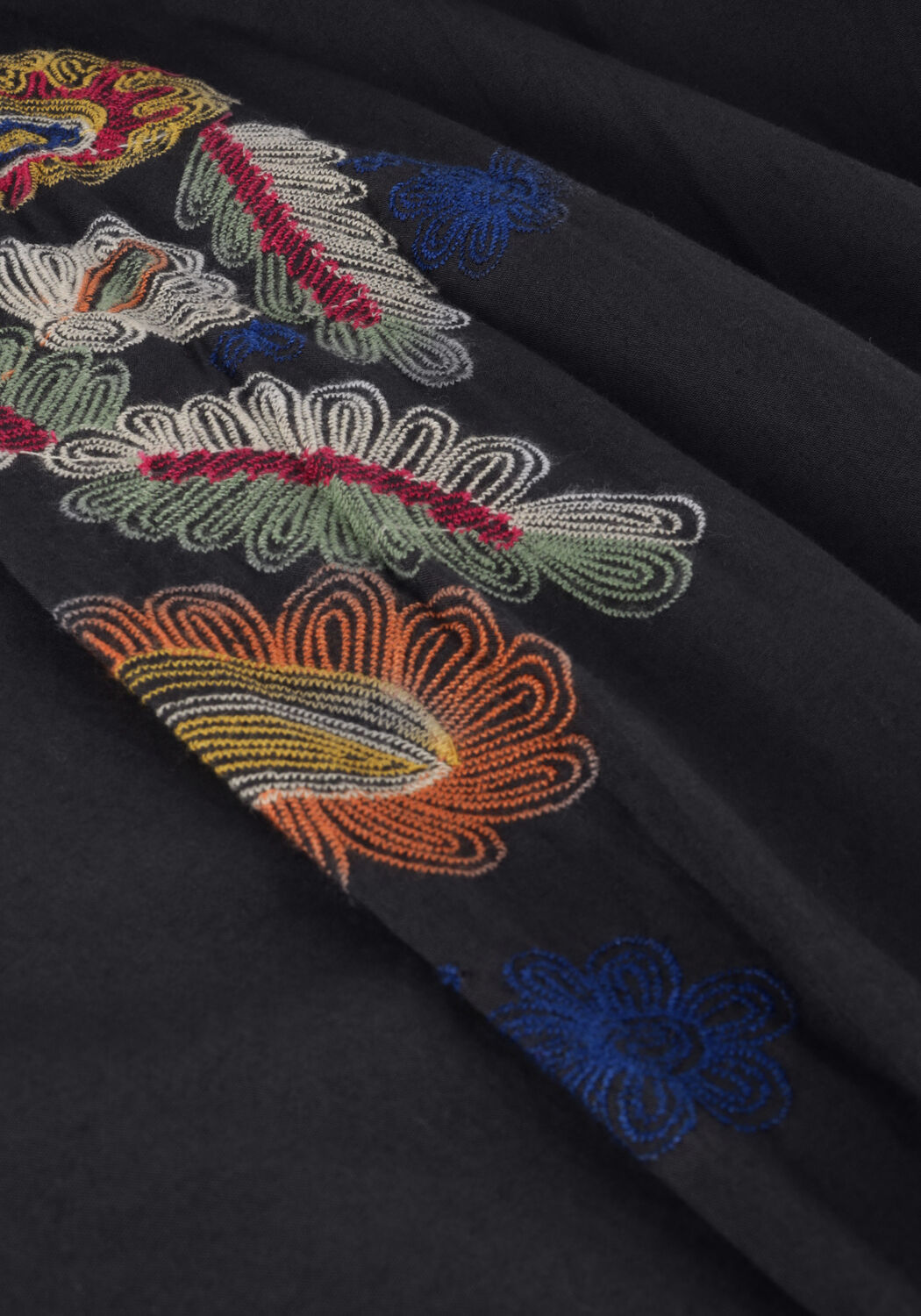 Graue BY-BAR Blusen RIKKI COLOR EMBROIDERY BLOUSE - large