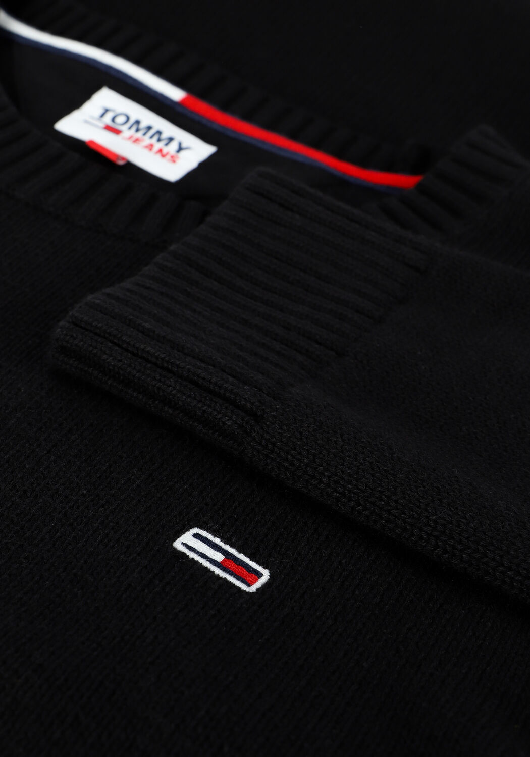 Schwarze TOMMY JEANS Pullover TJM ESSENTIAL CREW NECK SWEATE - large