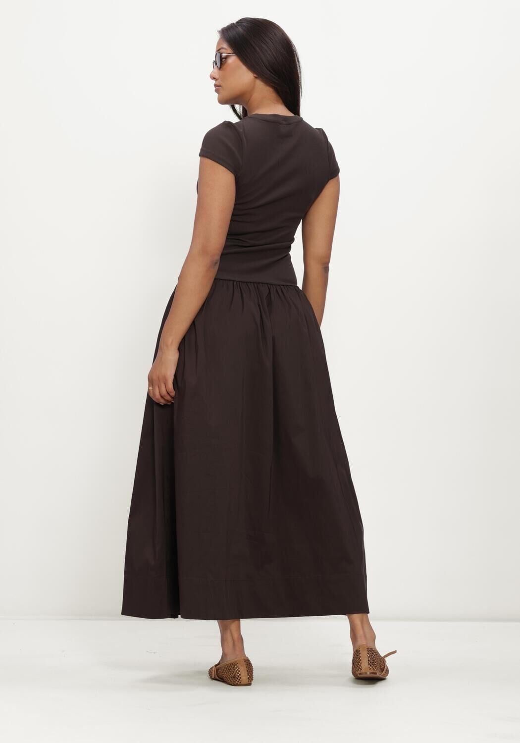 Braune NEO NOIR Maxikleid TUSCANY DRESS - large