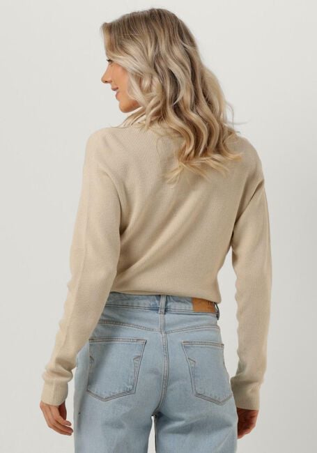 Beige MINUS Pullover ALINE WRAP KNIT PULLOVER - large
