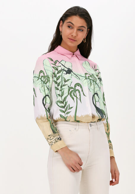 Mehrfarbige/Bunte SCOTCH & SODA Blusen RELAXED FIT SHIRT WITH PLACEMENT PRINT - large